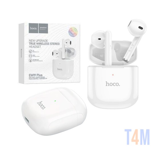Hoco True Wireless Earbuds EW19 Plus Delighted Bluetooth V5.3 White